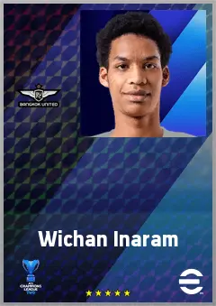Wichan Inaram eFootball 2026 player card, 63 OVR CB