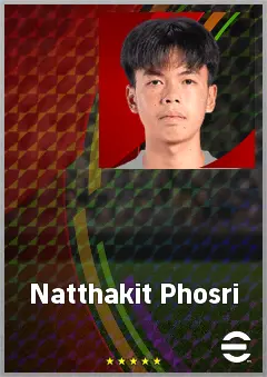 Natthakit Phosri eFootball 2026 player card, 62 OVR LWF