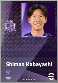 Kobayashi Shimon eFootball 2026 player card, 61 OVR AMF