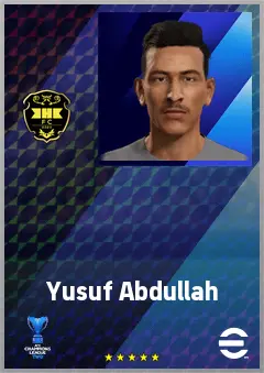 Yusuf Abdullah eFootball 2026 player card, 60 OVR AMF