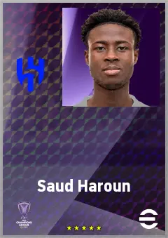 Saud Haroun eFootball 2026 player card, 62 OVR CB