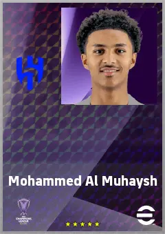 Mohammed Al Muhaysh eFootball 2026 player card, 61 OVR RB