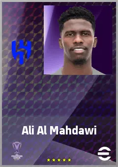 Ali Al Mahdawi eFootball 2026 player card, 60 OVR CF