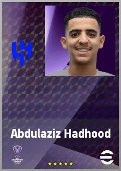 Abdulaziz Hadhood eFootball 2026 player card, 59 OVR AMF