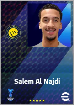 Salem Al Najdi eFootball 2026 player card, 64 OVR LB