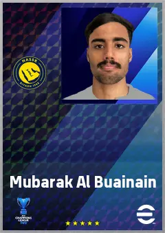 Mubarak Al Buainain eFootball 2026 player card, 60 OVR CF