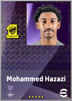 Mohammed Hazazi eFootball 2026 player card, 59 OVR CMF