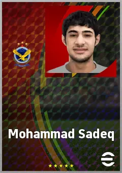 Mohammad Sadeq eFootball 2026 player card, 59 OVR CMF