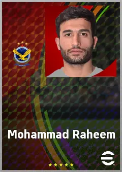 Mohammad Raheem eFootball 2026 player card, 64 OVR GK
