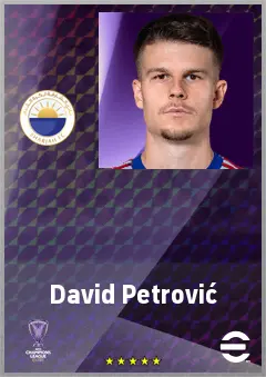 David Petrović eFootball 2026 player card, 67 OVR CB