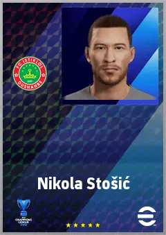 Nikola Stošić eFootball 2026 player card, 63 OVR GK