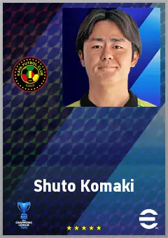 Komaki Shuto eFootball 2026 player card, 64 OVR LWF