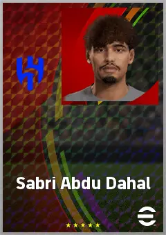 Sabri Abdu Dahal eFootball 2026 player card, 65 OVR RWF