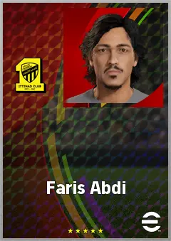 Faris Abdi eFootball 2026 player card, 69 OVR LB