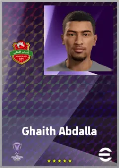Ghaith Abdalla eFootball 2026 player card, 61 OVR AMF