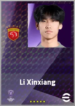 Li Xinxiang eFootball 2026 player card, 67 OVR RMF