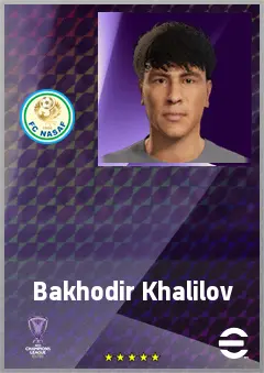 Bakhodir Khalilov eFootball 2026 player card, 60 OVR LB