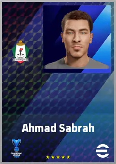 Ahmad Sabrah eFootball 2026 player card, 65 OVR AMF