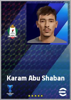 Karam Abu Shaban eFootball 2026 player card, 62 OVR AMF
