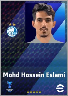 Mohd Hossein Eslami eFootball 2026 player card, 69 OVR RWF