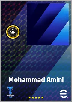 Mohammad Amini eFootball 2026 player card, 61 OVR CB