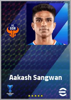 Aakash Sangwan eFootball 2026 player card, 65 OVR LB