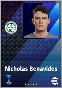 Nicholas Benavides eFootball 2026 player card, 66 OVR LWF