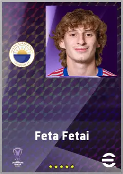 Feta Fetai eFootball 2026 player card, 65 OVR DMF
