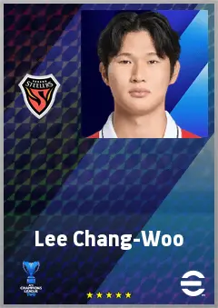 Lee Chang-Woo eFootball 2026 player card, 62 OVR RB