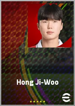 Hong Ji-Woo eFootball 2026 player card, 61 OVR CMF