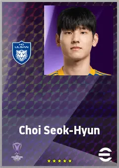 Choi Seok-Hyun eFootball 2026 player card, 65 OVR RB