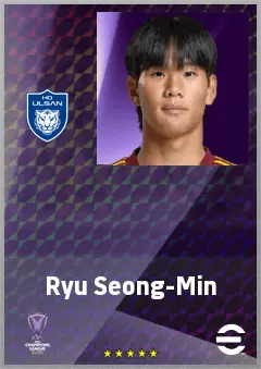 Ryu Seong-Min eFootball 2026 player card, 62 OVR GK
