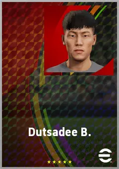 Dutsadee B. eFootball 2026 player card, 61 OVR CMF