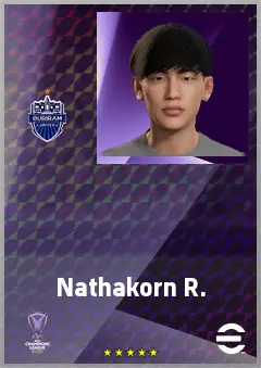 Nathakorn R. eFootball 2026 player card, 61 OVR CF