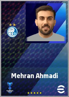 Mehran Ahmadi eFootball 2026 player card, 68 OVR RWF