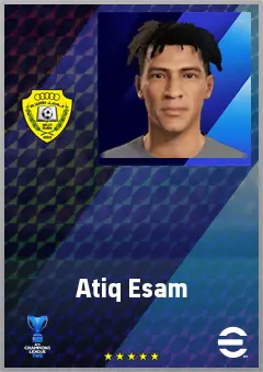 Atiq Esam eFootball 2026 player card, 62 OVR LB