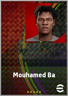 Mouhamed Ba eFootball 2026 player card, 62 OVR CB
