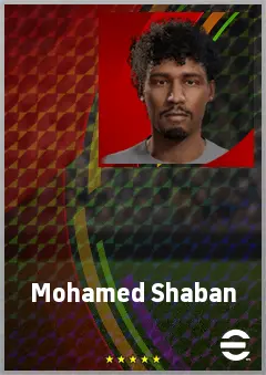 Mohamed Shaban eFootball 2026 player card, 61 OVR CMF