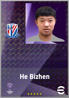 He Bizhen eFootball 2026 player card, 61 OVR CB