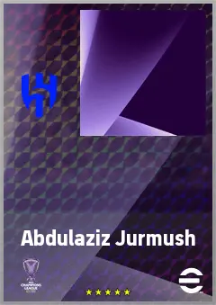 Abdulaziz Jurmush eFootball 2026 player card, 63 OVR LMF