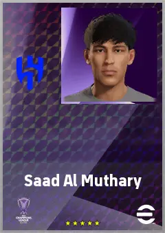 Saad Al Muthary eFootball 2026 player card, 62 OVR LB