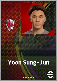 Yoon Sung-Jun eFootball 2026 player card, 67 OVR CMF