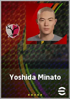 Yoshida Minato eFootball 2026 player card, 62 OVR CF