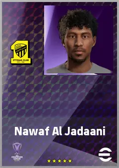 Nawaf Al Jadaani eFootball 2026 player card, 60 OVR LWF
