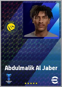 Abdulmalik Al Jaber eFootball 2026 player card, 63 OVR CMF