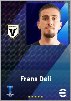 Frans Deli eFootball 2026 player card, 67 OVR DMF