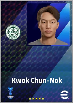 Kwok Chun-Nok eFootball 2026 player card, 64 OVR RB