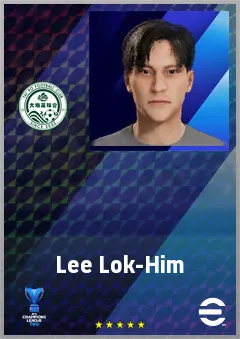 Lee Lok-Him eFootball 2026 player card, 65 OVR LWF