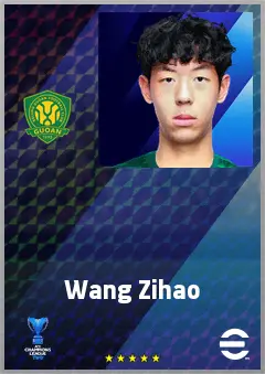 Wang Zihao eFootball 2026 player card, 60 OVR CF