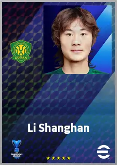 Li Shanghan eFootball 2026 player card, 60 OVR CB